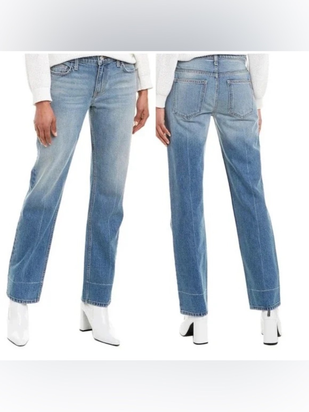 Current/Elliott The Poker Jean Size 25 Straight Leg Light Wash Jeans Made USA